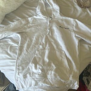 WHITE CHAMPION HOODIE